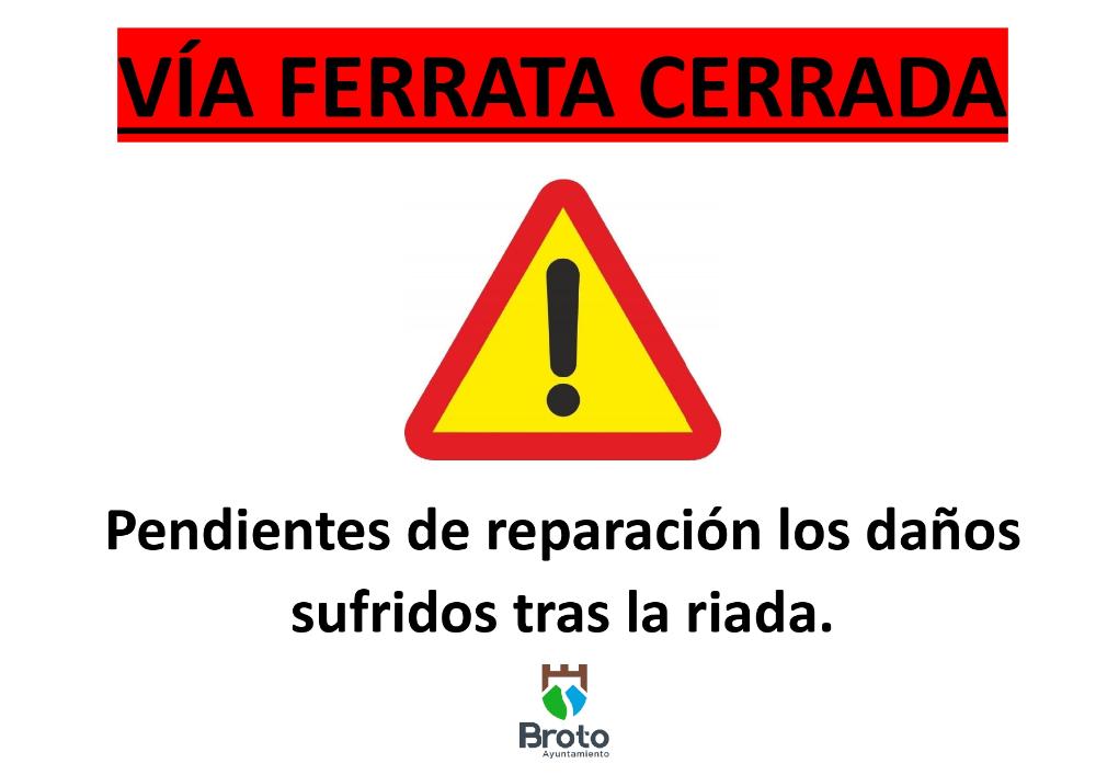Imagen Vía ferrata de Sorrosal cerrada.